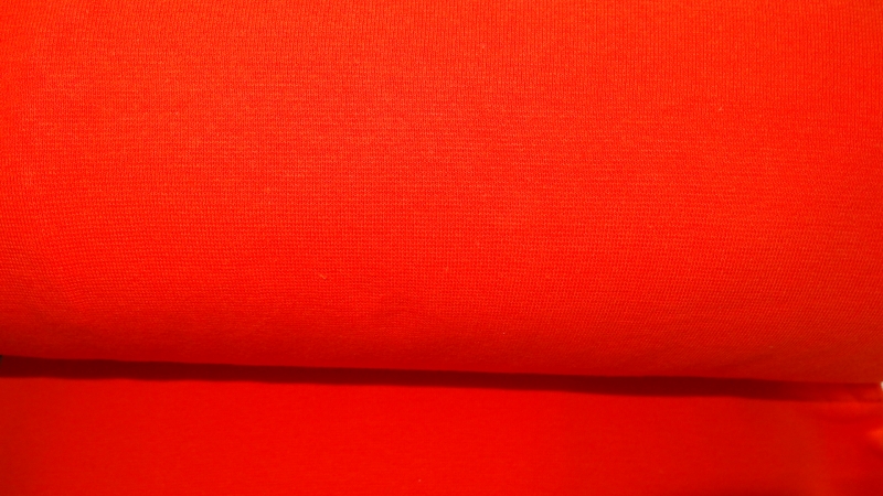  - Bündchen fein Ripp, Schlauch, in der Farbe orange, 25 cm