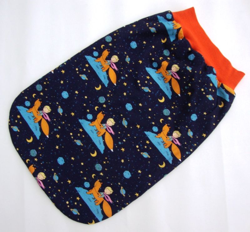  - Babys 0-6 Monate Strampelsack Pucksack Schlafsack kleiner Prinz Sternenhimmel Fuchs blau pertol orange Jerseyschlafsack für Mädels Jungs Weltall kaufen Geburt Taufe Geschenke