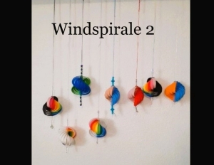 Windspiele Wind-Mobile Wind-Spiralen 3er-Set selber basteln Kinderbasteln Garten, Balkon & Kinderzimmer  