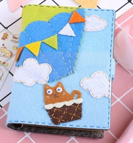 DIY Nähset Erwachsene, Süßes Notizbuch mit Katze, Kreatives DIY Set mit 100% Spaß, Ideales DIY Geschenk