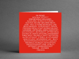 Individualisiert : Das Karten-Designs der roten Weihnachtskarte