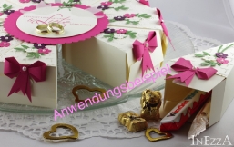 Schachteltorte zur Hochzeit in Pink