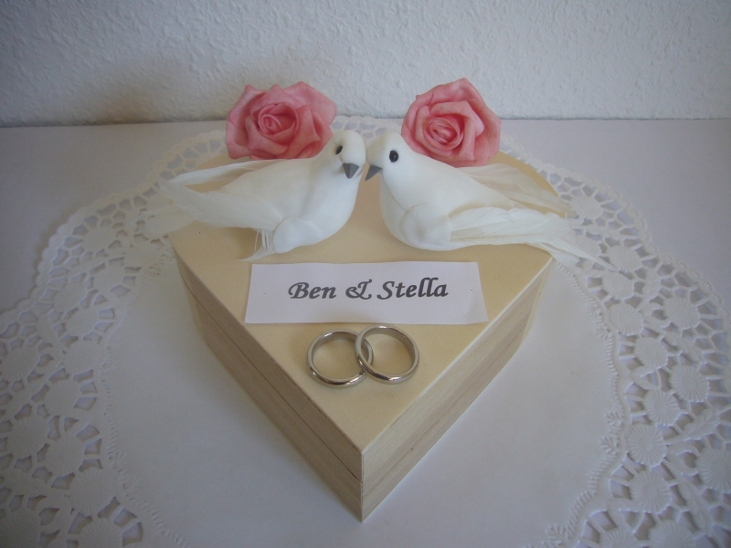 Geldgeschenk  Hochzeit rosa mit Tauben Eheringen und Herzen Hochzeitsgeschenk 