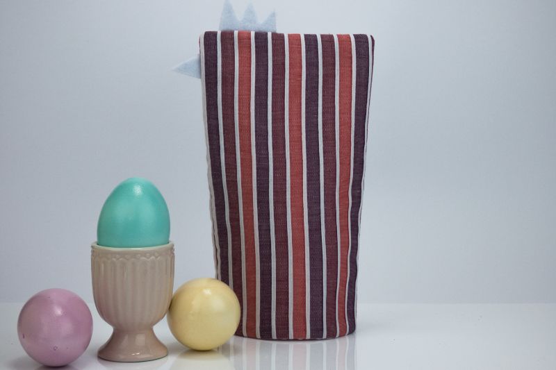  - Eierwärmer HAHN ♡ gestreifte Baumwolle in Pastelltönen ♡ auch eine tolle Dekoration ♡ nicht nur für Ostern