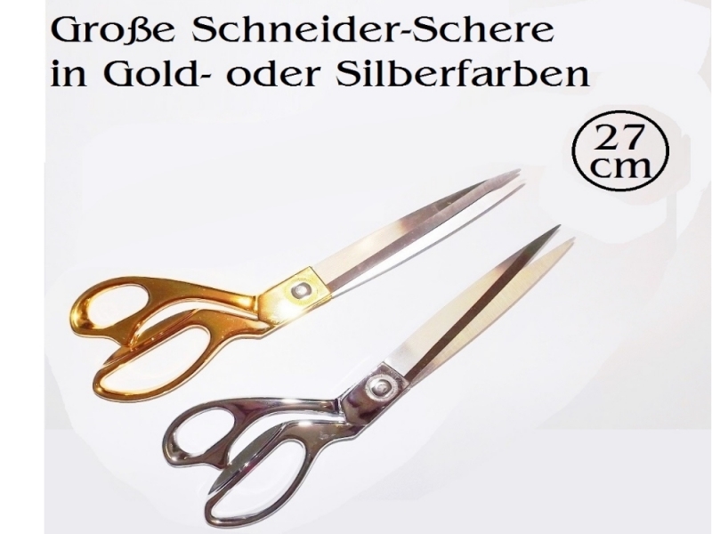 Schneider-Schere Textil-Schere Stoff-Schere 27 cm mit goldenem Griff
