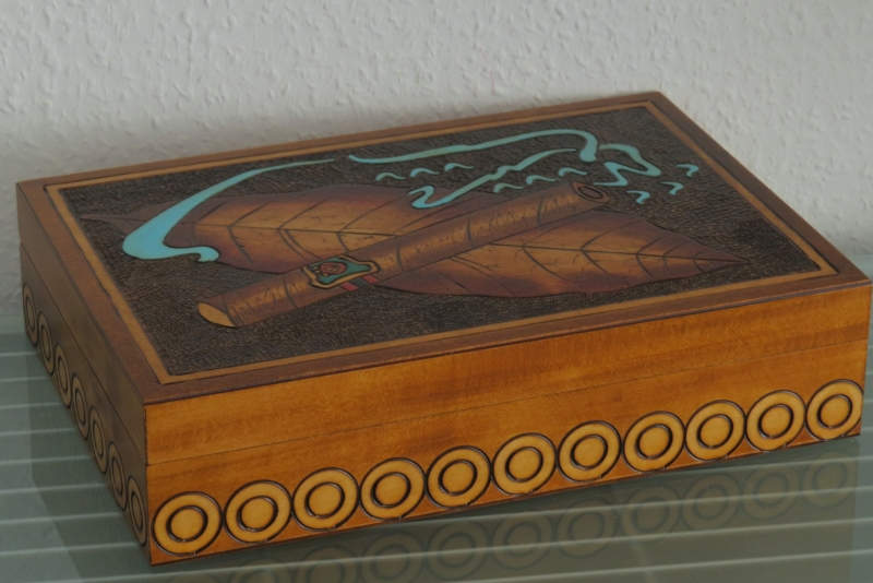  - Zigarrenkiste Zigarrenbox Zigarrenetui Zigarren Holzbox Holz Box Kästchen sehr groß 