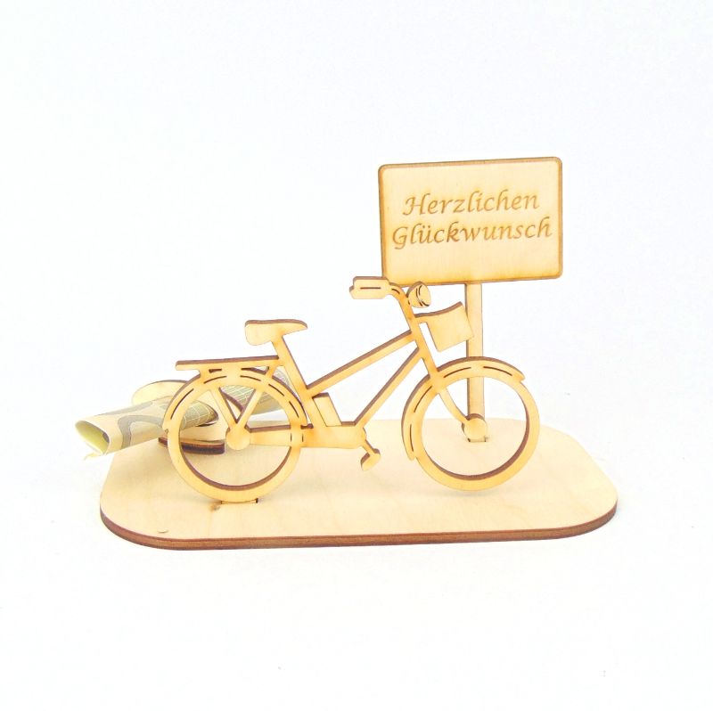  - Geldgeschenk Damen, E-Fahrrad Damen, Geschenk Ebike, Geschenk für Biker, -K24- Herzlichen Glückwunsch