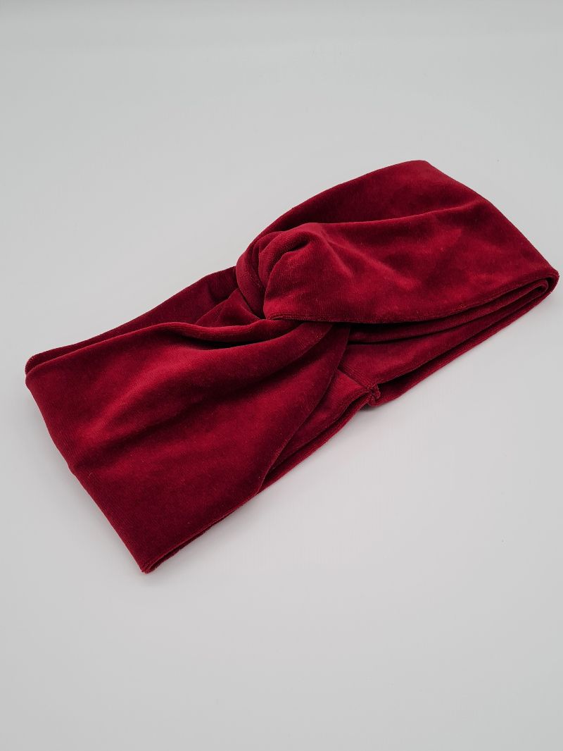 Breiteres Stirnband Nicki in rot, Knotenstirnband, Turbanstirnband,  Bandeau, Haarband, handmade by la piccola Antonella