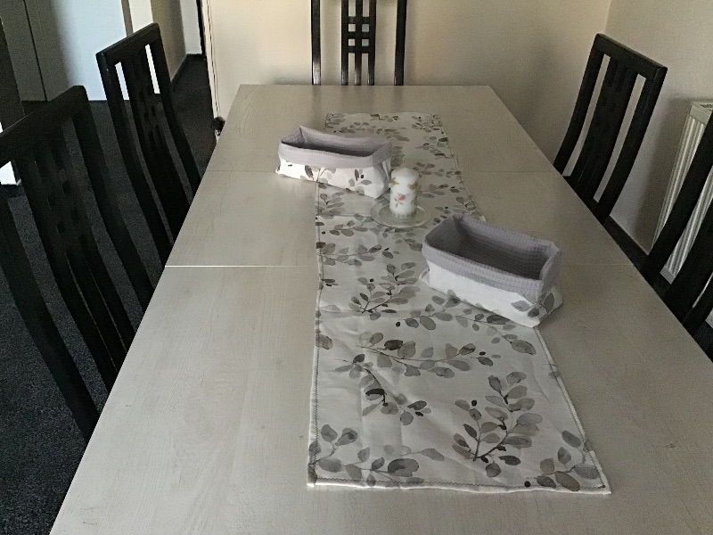 Tischläufer ❤️ Tischdecke ❤️ + 2 Utensilos ❤️ Geschenk ❤️ Deko ❤️ Unikat -  Eukalyptus
