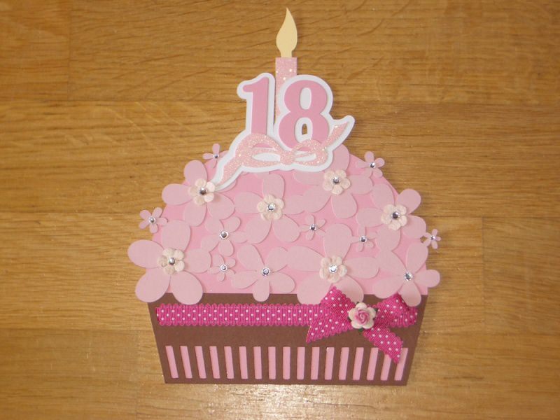 Grusskarte Grusskarte Geburtstagskarte 18 Geburtstag Karte Cupcake