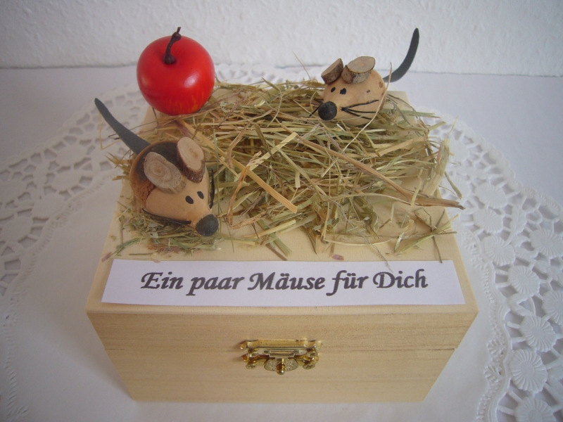  - Geldgeschenk Mäuse Konfirmation Kommunion Firmung Jugendweihe Maus Heu Stroh Apfel Geld verschenken