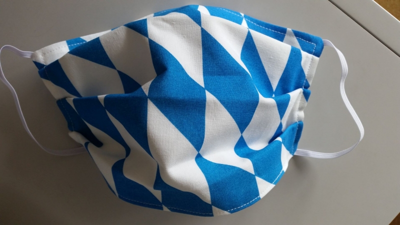 Gesichtsmaske für die Bayern!, doppellagig aus Baumwolle