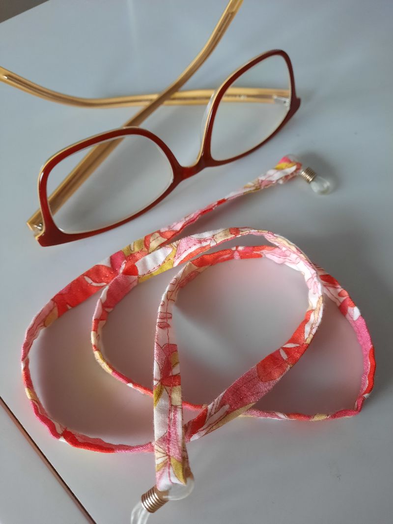  - Brillenband in rosa gemustert ob für die Sonnenbrille oder Lesebrille