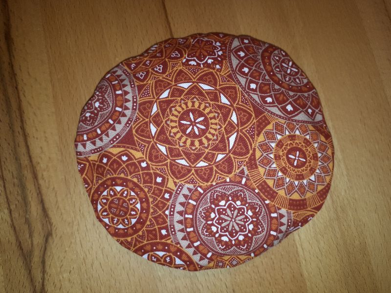  - Kirschkernkissen / Wärmekissen - Mandala Muster orange 1-teilig