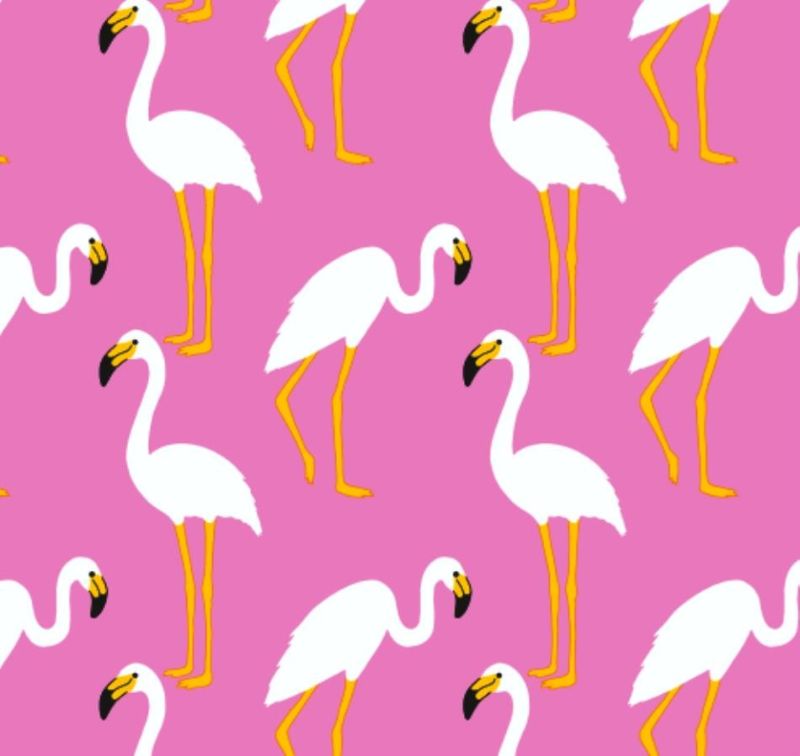  - 50cm Baumwollstoff 100% Baumwolle Meterware Kinderstoff Hergestellt nach ÖkoTex100 Flamingos Rosa Pink