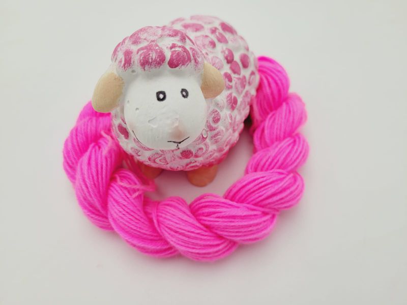 ❤ Handgefärbte Sockenwolle Mini Merino ❤ 20g  Pink  
