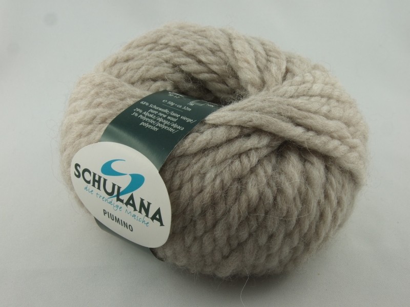  - schöne, dicke Wolle mit Alpakaanteil von Schulana Piumino Farbe 002 in steinbraun