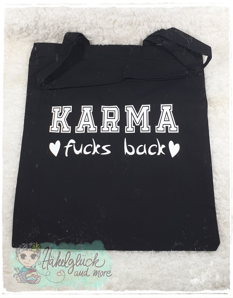  - Baumwollbeutel ☆ Karma f*** back ☆ 