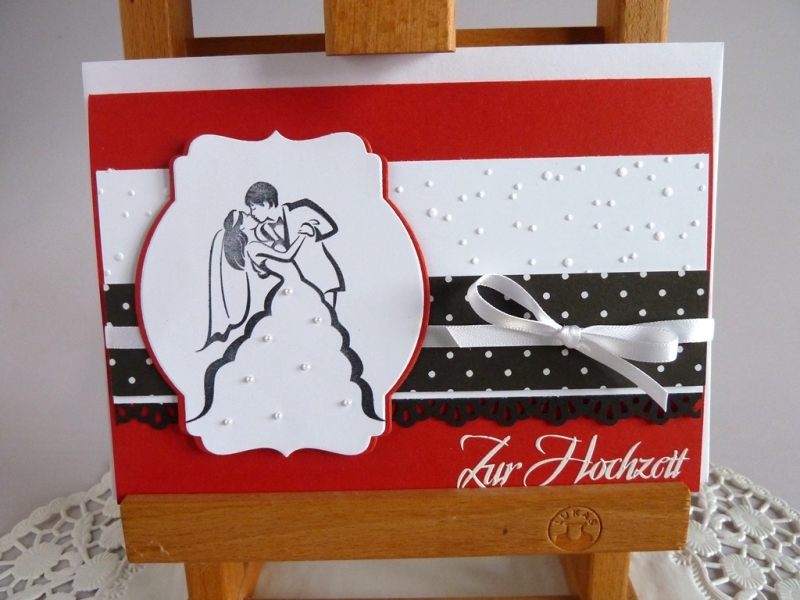  - Hochzeitskarte in rot/schwarz/weiß *von IdeenOase* 