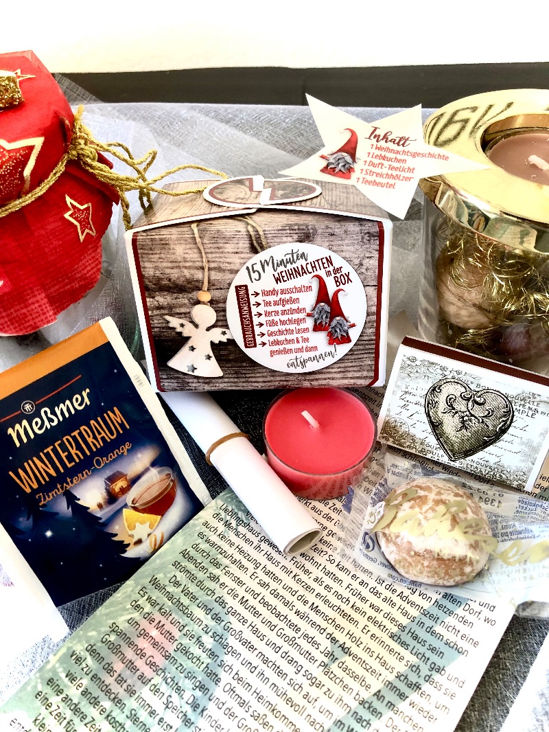 15 Minuten Weihnachten in der Box, ein besonderes Geschenk für besondere Menschen, Weihnachtsgeschenk, Geschenkbox