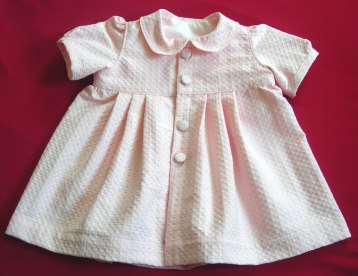 Babykleid in Größe 68-74 mit Knopfleiste vorne, festlich, rosa, zur Taufe  oder Hochzeit