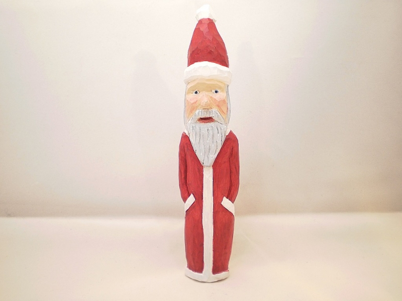  - Weihnachtsmann, hand geschnitzt und bemalt aus Lindenholz