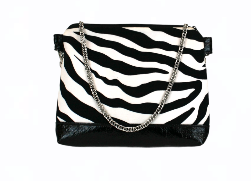  - Handtasche ♥ Zebra Black ♥  Schultertasche Bag Clubtasche Mottotasche