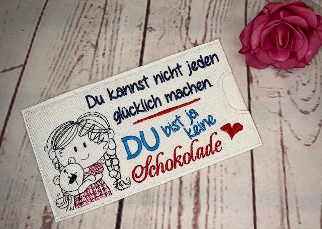 Schokihülle Schokoladenhülle/ Schokitasche/ Schokiverpackung Handarbeit  Freunde Geschenk