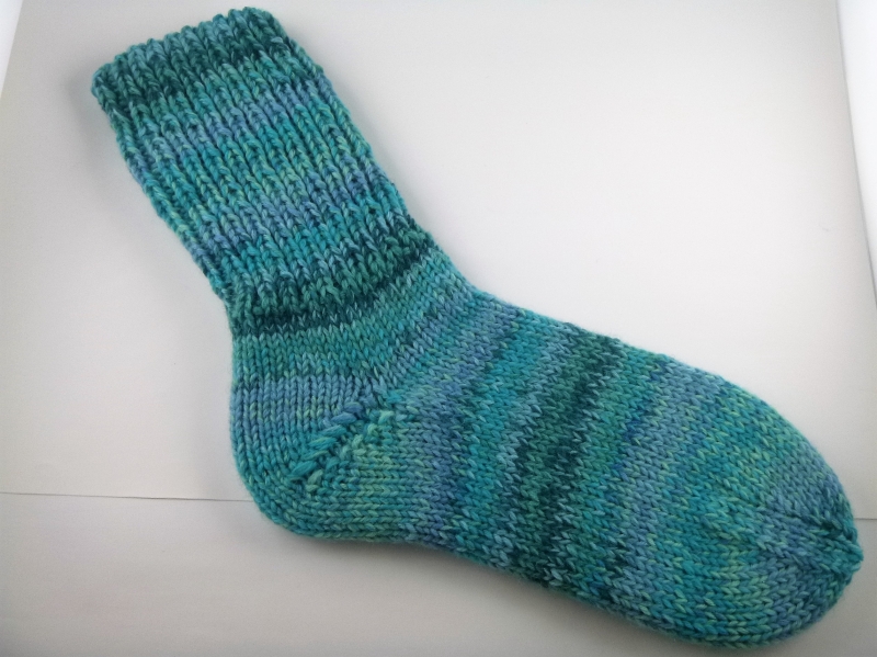 handgestrickte super dicke Socken in türkis Größe 40/41 blue Lagoon