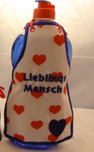 Lieblingsmensch Spülmitteflaschendeko Spülischürze Geschenkartikel Deko Mitbringsel für Jedermann