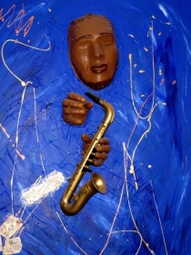 Saxophonspieler / Einzelstück !