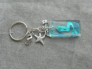 Schlüsselanhänger mit Meerjungfrau und Meerestieren