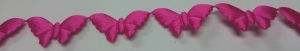 Ein sehr dekoratives Geschenkband,2m,pinkfarbene Schmetterlinge, o. Draht, 12mm