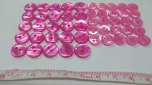 Pinkfarbene Puppenknöpfe aus Kunststoff,50 Stück,2 verschiedene Designs