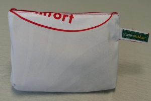Universaltäschchen mit Innentaschen - Upcycling aus Werbebanner / Kopfkissen