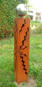 Gartendeko Rostsäule  - ♡ - Säule 80cm hoch mit Muster 