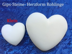 Herz-Stein, Gips-Steine Deko-Steine zum anmalen & dekorieren >>> Herz klein - Handarbeit kaufen