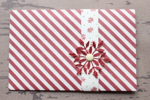 Handgefertigter Umschlag für eine Gutschein - Weihnachten