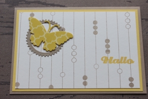 Handgefertigte Grußkarte mit Schmetterling