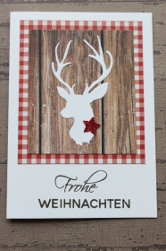 Handgefertigte Weihnachtskarte mit Elch ★   (Kopie id: 100213089)