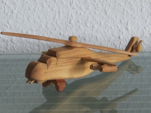 Hubschrauber Helikopter Kampfhubschrauber Modellhubschrauber Modell HANDARBEIT NEU Holz  - Handarbeit kaufen