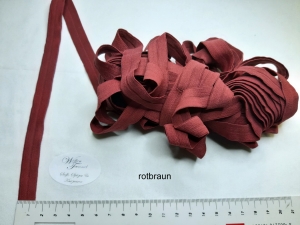 Falzgummi/ Faltgummi 15 mm (1 Bund 9,5 m ) in rot- dunkel fertige Breite 7,5 mm