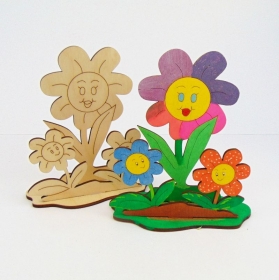 Kindergeburtstag Sonnenblumen Blumenliebhaber,  Kreativset zum bemalen aus Holz