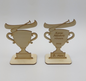 Kanu Wettbewerb Holz Pokal Personalisiert Logo Meisterschaft Wassersport Ruhestand Urlaubsreise - Handarbeit kaufen
