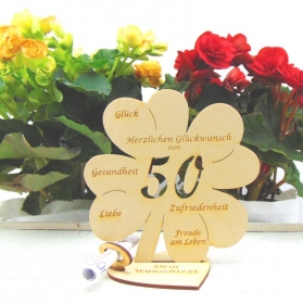 Geldgeschenk ♥ Kleeblatt zum 50. Geburtstag - Handarbeit kaufen