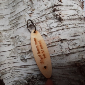Schlüsselanhänger  ♥Engel kann man nicht sehen ♥ aus Holz  aus Verschenken - Handarbeit kaufen