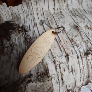 Schlüsselanhänger  ♥Notenschlüssel♥ aus Holz  zum Verschenken     - Handarbeit kaufen