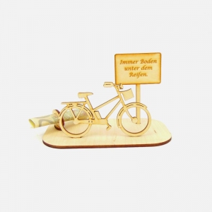 Geldgeschenkset ★ Damen E-Bike aus Holz mit Aufschrift  - Handarbeit kaufen