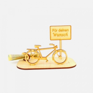 Geld und Gutschein  ★ Herren -Fahrrad aus Holz - Für deinen Wunsch  - Handarbeit kaufen