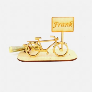 Geld und Gutschein ★Herren- Fahrrad aus Holz mit Ihren Wunschname Personalisiert - Handarbeit kaufen